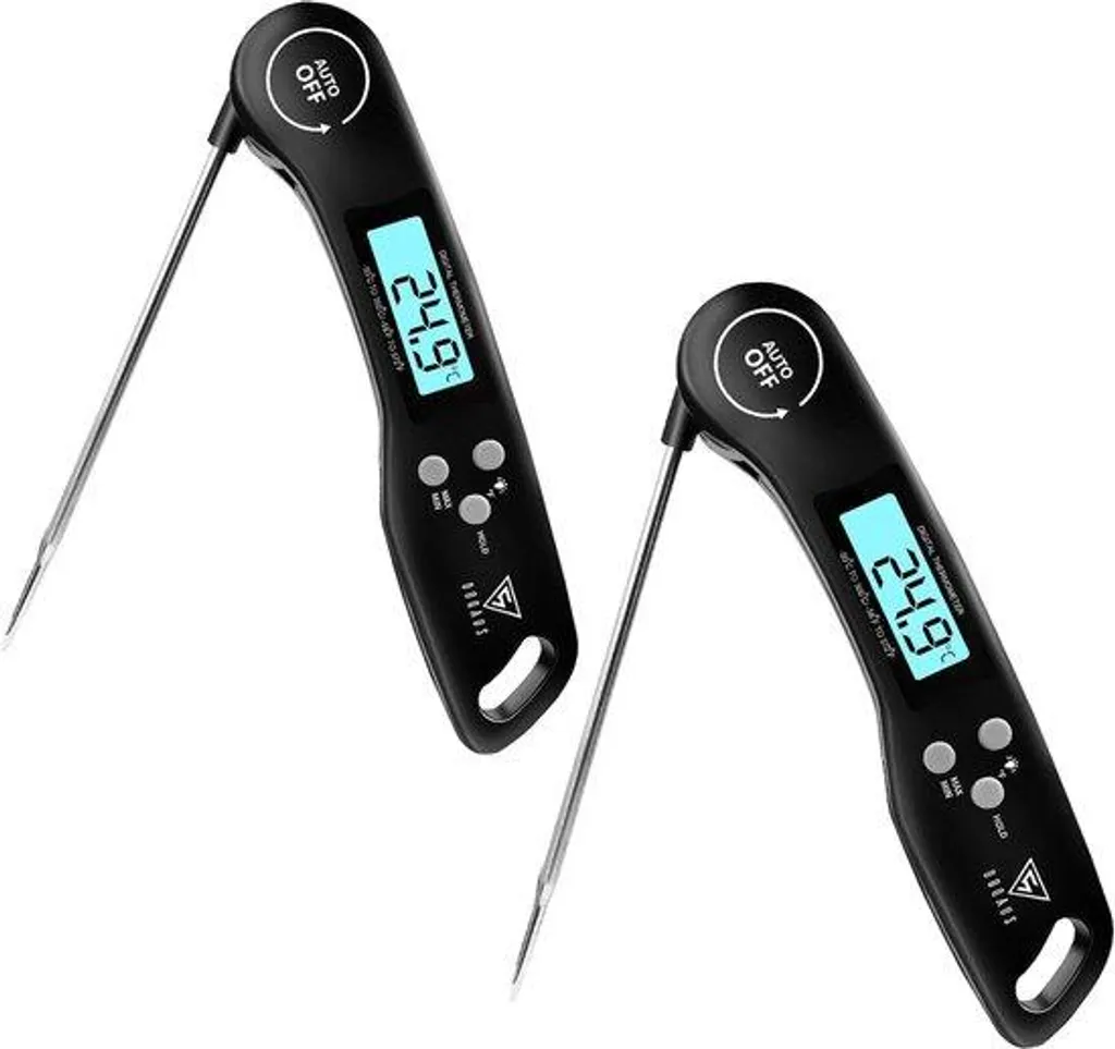 Thermomètre à viande sonde de précision pour grillades et barbecue x2