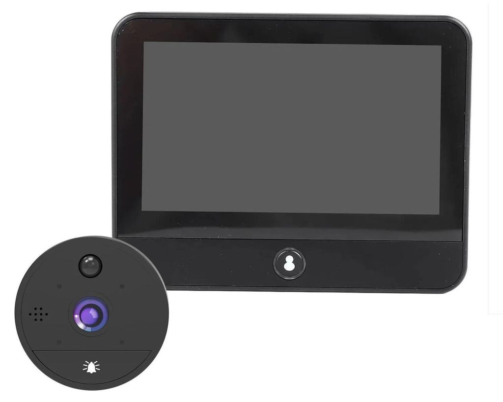 Video-Türklingel mit Kamera - Kabelloses WLAN - HD-Video - Nachtsicht - 8,9 cm Display - Freisprechen - Bewegungserkennung - 5000 mAh Akku