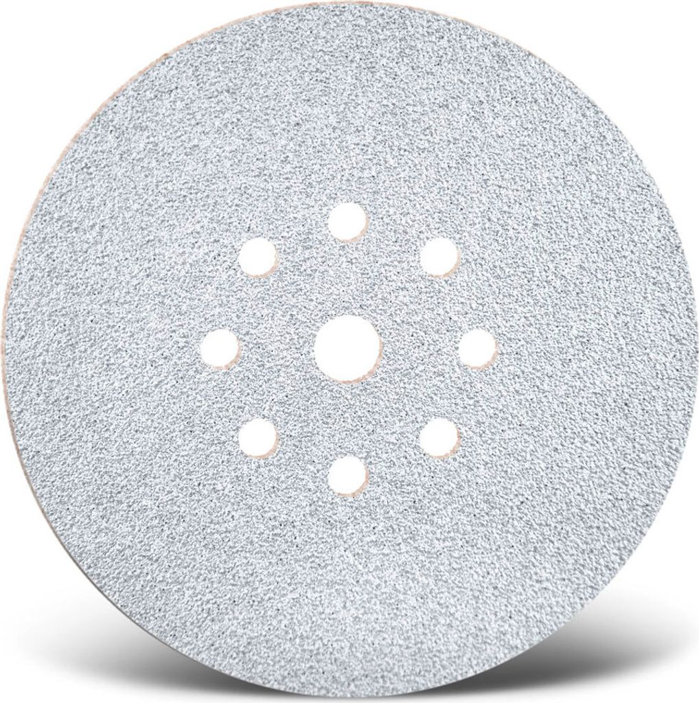 MENZER White Klett-Schleifscheiben, 225 mm, 9-Loch, f. Trockenbauschleifer, Normalkorund (25 Stk.) K400