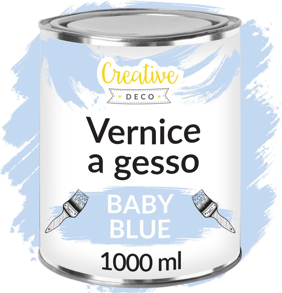 Creative Deco Vernice a Gesso Baby Blu | 1L | Vernice per Immagine del prodotto 