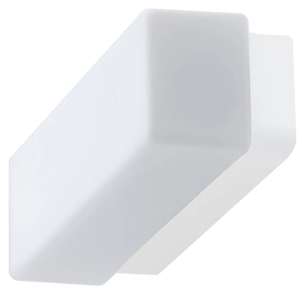 Luminaire mural ou plafonnier LED IP43 FLORA 2 OSMONT verre blanc 8W