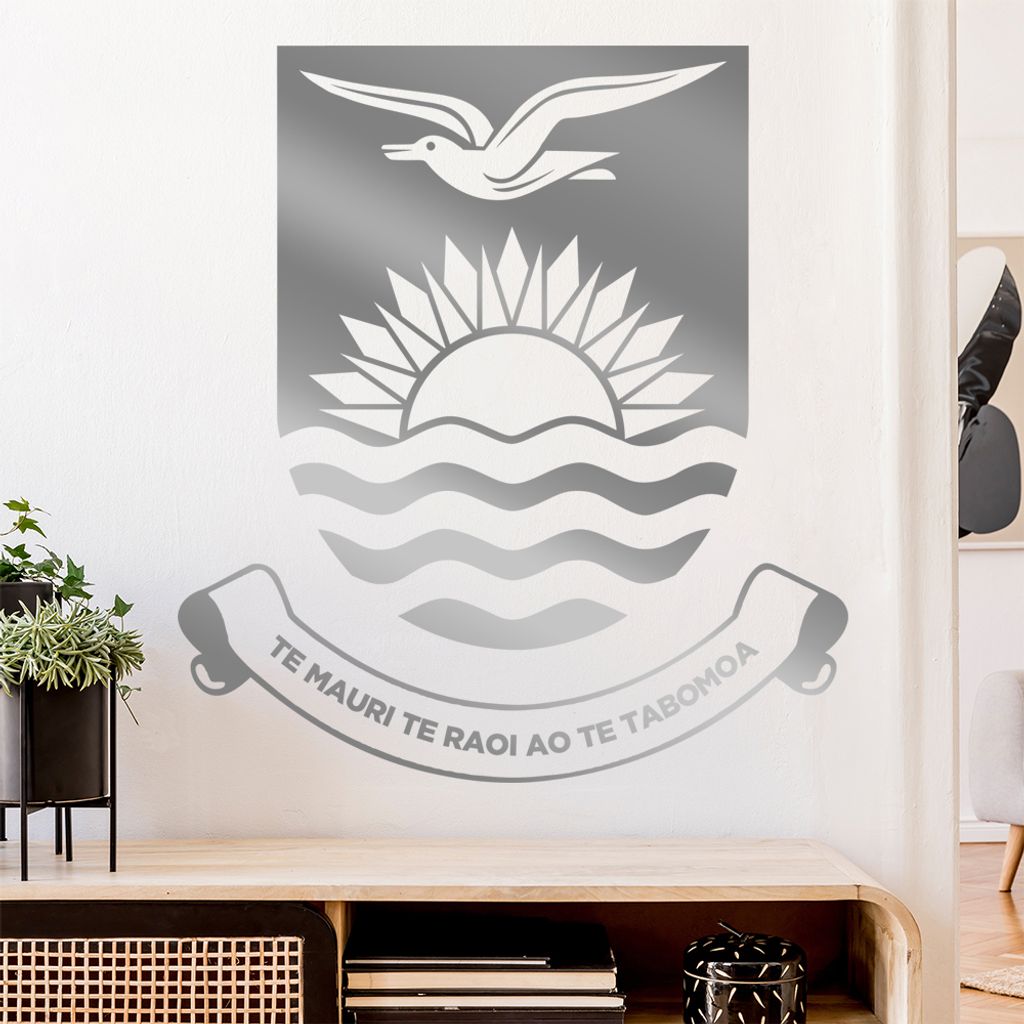 Kiribati Wappen Wandtattoo Wandaufkleber Wall Sticker - Dekoration, Küche, Wohnzimmer, Schlafzimmer, Badezimmer