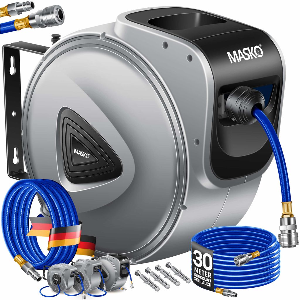 MASKO® Automatik Druckluftschlauch Aufroller – Produktbild 