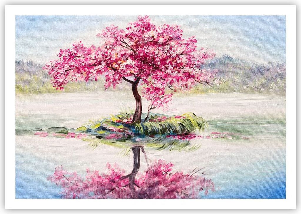 Poster - Poster ohne Rahmen - Baum Abstraktion - 100x70 cm Produktbild 