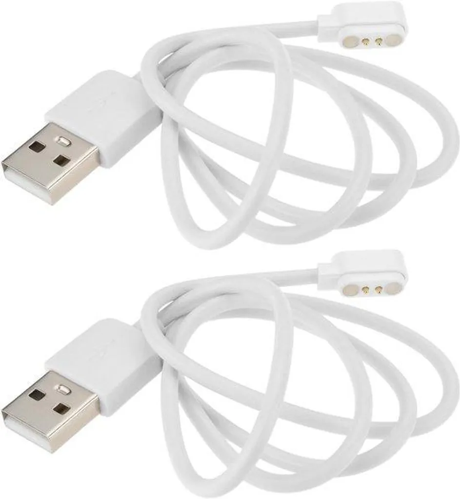 Chargeur magnétique blanc lot de 2 câbles 60 cm pour voyage et bureau