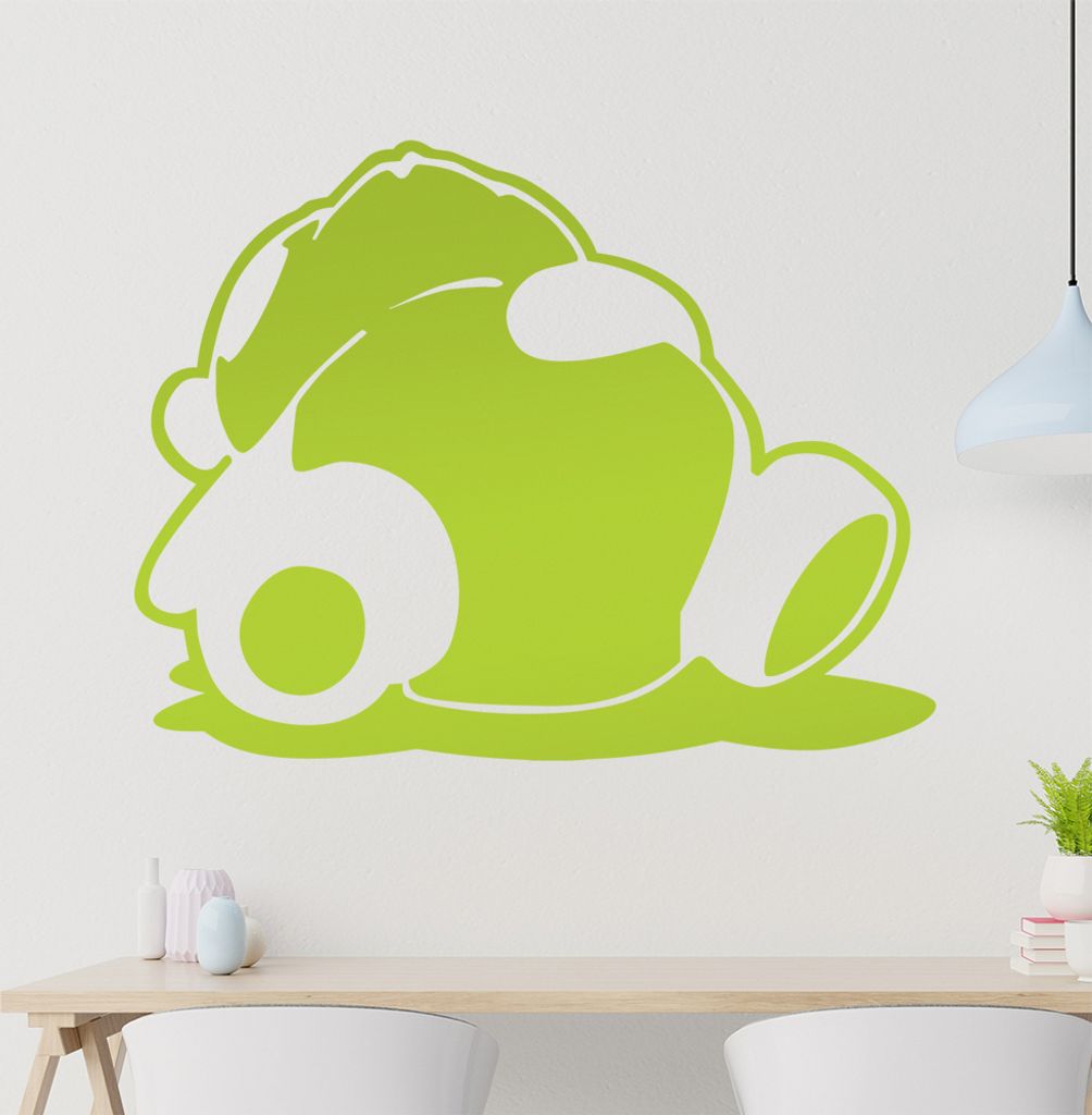 schlafender Teddy Bär Wandtattoo in 6 Größen - Wandaufkleber Wall Sticker - Dekoration, Küche, Wohnzimmer, Schlafzimmer, Badezimmer