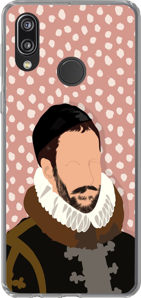 MuchoWow Handyhülle Schutzhülle Hülle für Telefoonhoesje Huawei P20 Lite (2020) Pastell - Wilhelm von Oranien - Tupfen - Alte Meister Silikon...