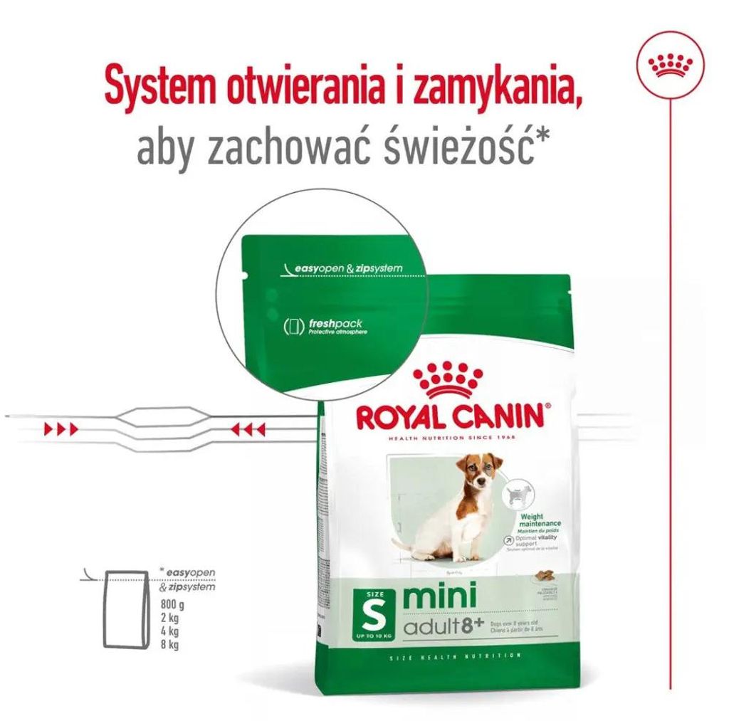 ROYAL CANIN Mini Adult +8 - croquettes pour chiens - 2 kg Image du produit 