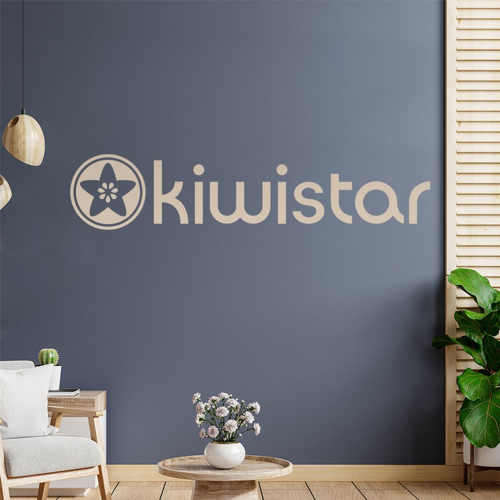 Kiwistar Logo komplett Wandtattoo Wandaufkleber Wall Sticker - Dekoration, Küche, Wohnzimmer, Schlafzimmer, Badezimmer