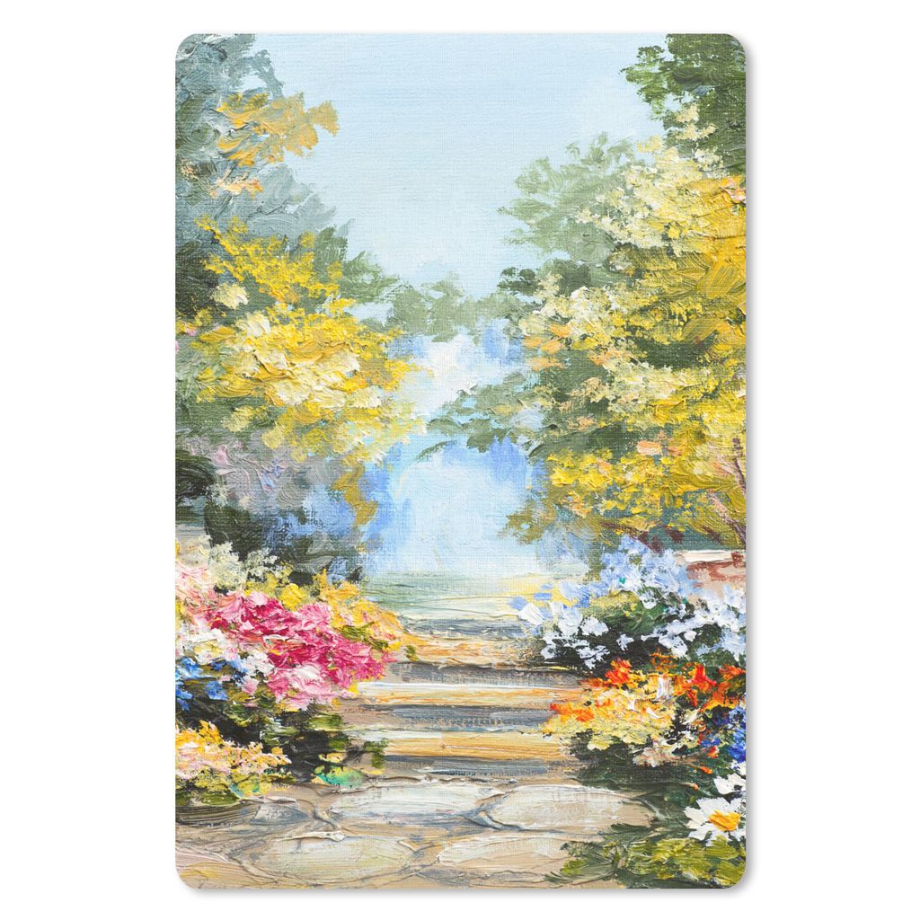 MuchoWow Mauspad Mousepad Malerei - Blumen - Natur - Ölfarbe 40x60 cm - Mousepads - Maus Mat - Pad - Mausunterlage - Schreibtisch Accesoire