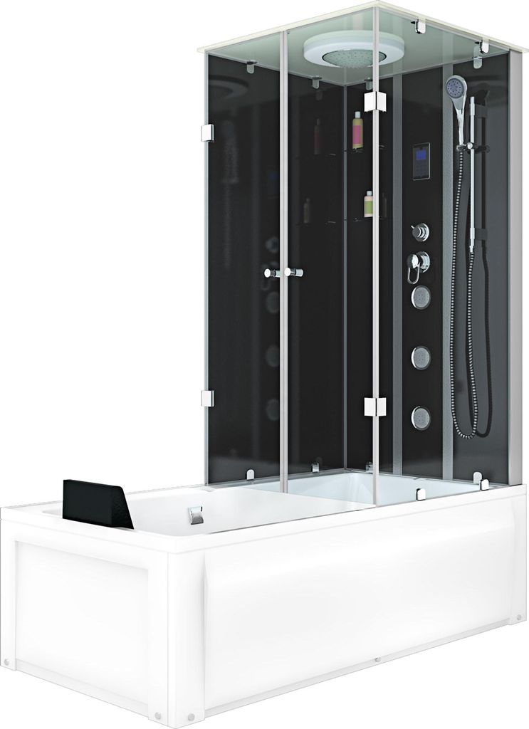 Dusche Wanne Kombination K05-L31-EC Duschkabine 180x90 cm
