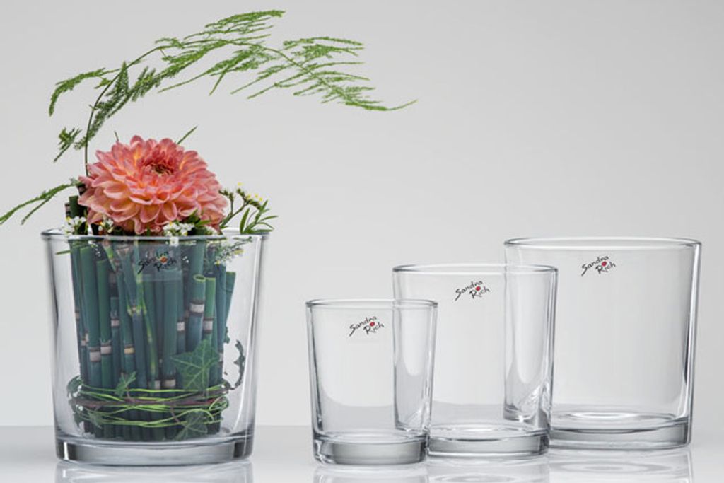 Teelichthalter Dekoglas CYLI Glas H. 12cm D. 11,5cm Produktbild 