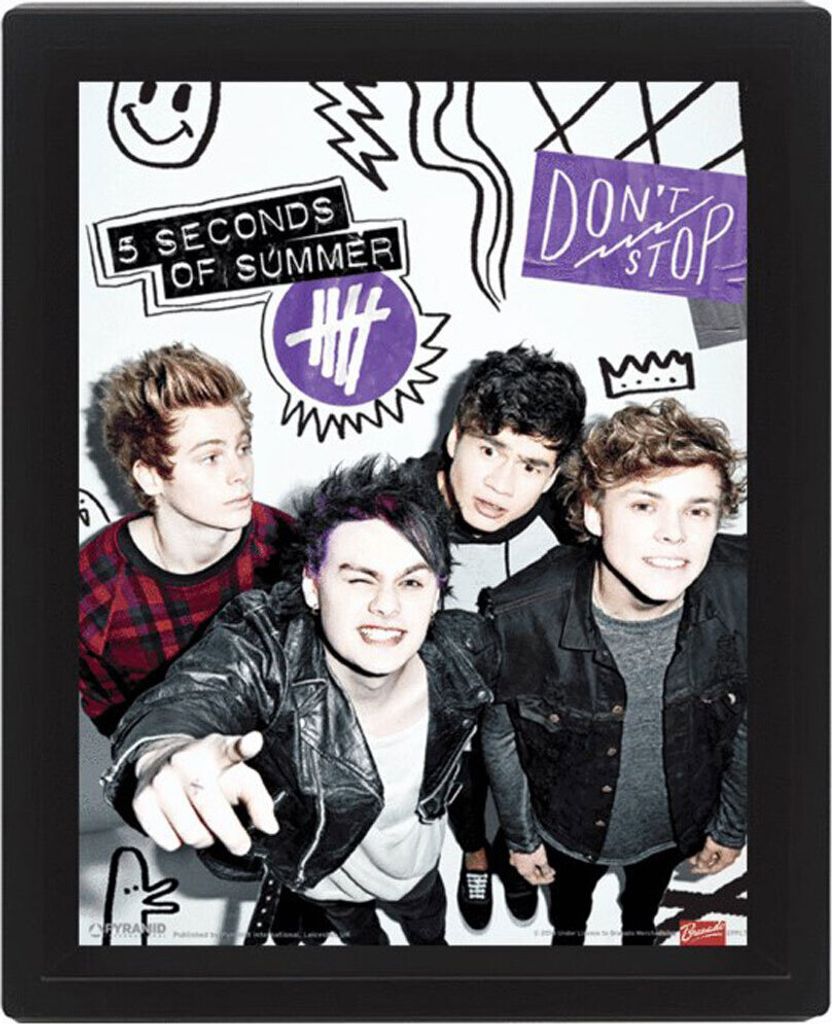5 Seconds of Summer - 3D Poster A4 - Single