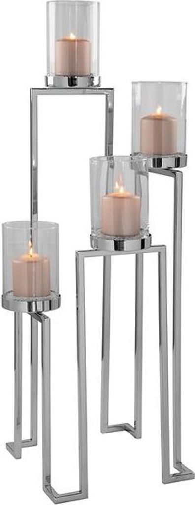 Fink GRANT, wandlamp, 4 lichtpunten, glas, roestvrij staal, Productafbeelding 