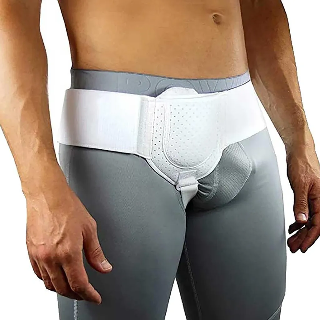 Soulagement douleur hernie : ceinture de compression ajustable blanc