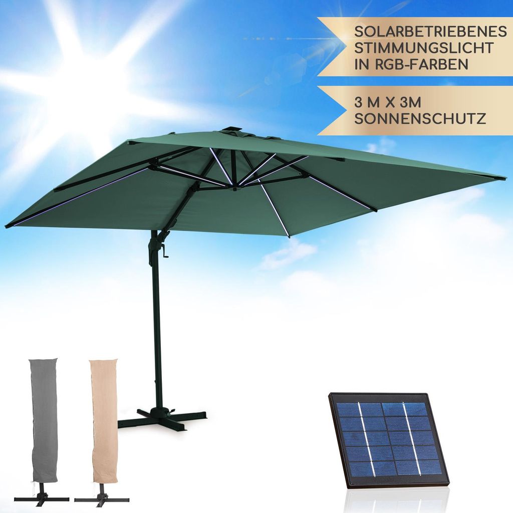 BlumfeldtArles, parasol ogrodowy, 300 x 300 cm, poliester, Zdjęcie produktu 