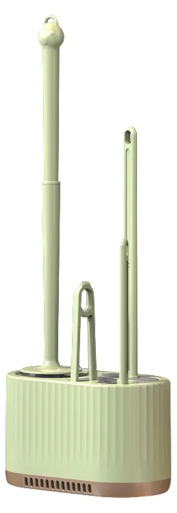 Ensemble brosse de toilettes et support vert - Accessoire WC complet