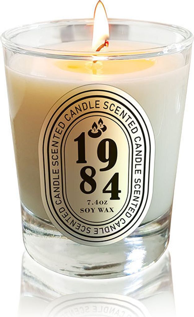 INF 1984 Lavendel-Duftkerze – Natürliches Sojawachs mit beruhigender Aromatherapie