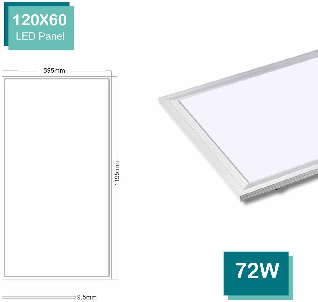 OUBO LED Panel 120x30cm 40W Deckenleuchte Dimmbar Warmweiß Kaltweiß Weißrahmen