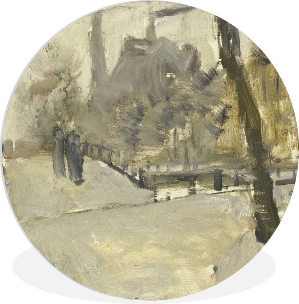 MuchoWow Rundes Wandbild - Runde Bilder Die Leidsegracht in Amsterdam - Gemälde von George Hendrik Breitner Ø 90 cm Kreis Wanddekoration Kunsts...