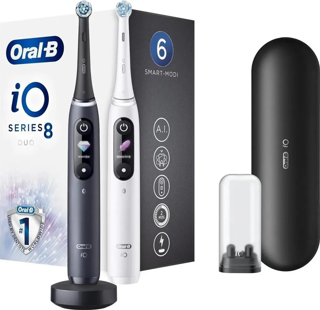 Dents blanches et gencives saines avec la brosse Oral-B iO8 Duo Pack