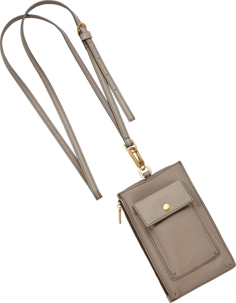 FOSSIL Handytasche Umhängetasche Rio Phone Crossbody Grey Stone grau