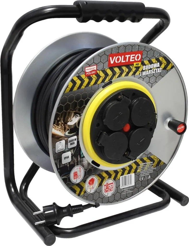 Rallonge VT-427-5025 H05RR 3x2,5 mm² 50m sur Tambour Métallique IP44