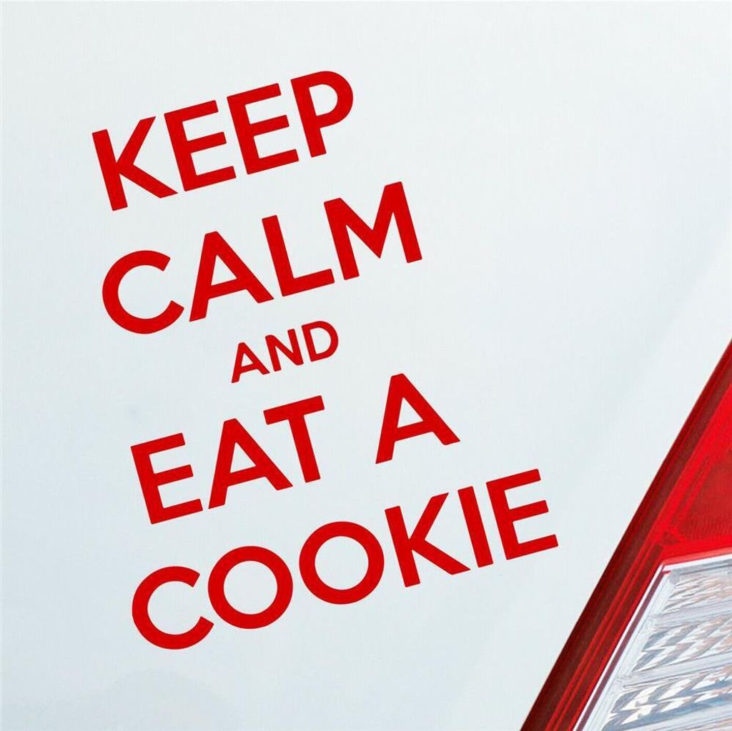 Auto Aufkleber Keep calm and eat a Cookie Keks 10,5x13 cm Produktbild 