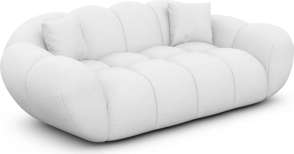 Kunstleder 2-Sitzer Couch Liva Weiß