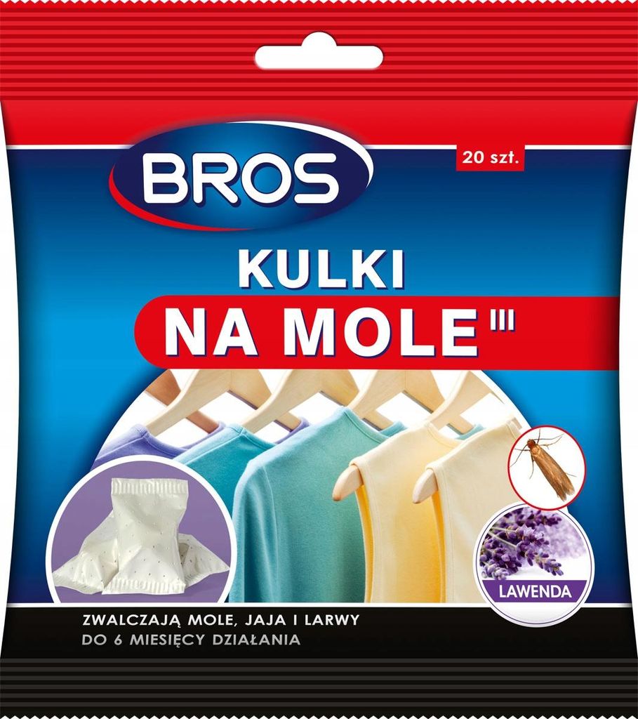Bros Lavendel Mottenkugeln 20 Stück Wirksamer Schutz gegen Produktbild 