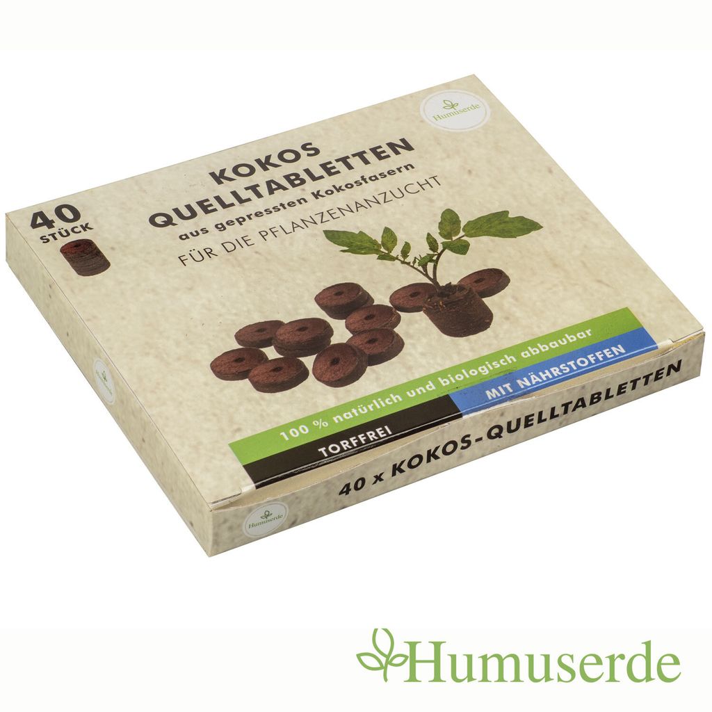 Kokoserde Quelltabletten Tabs Pflanzenanzucht torffrei 40er Produktbild 2