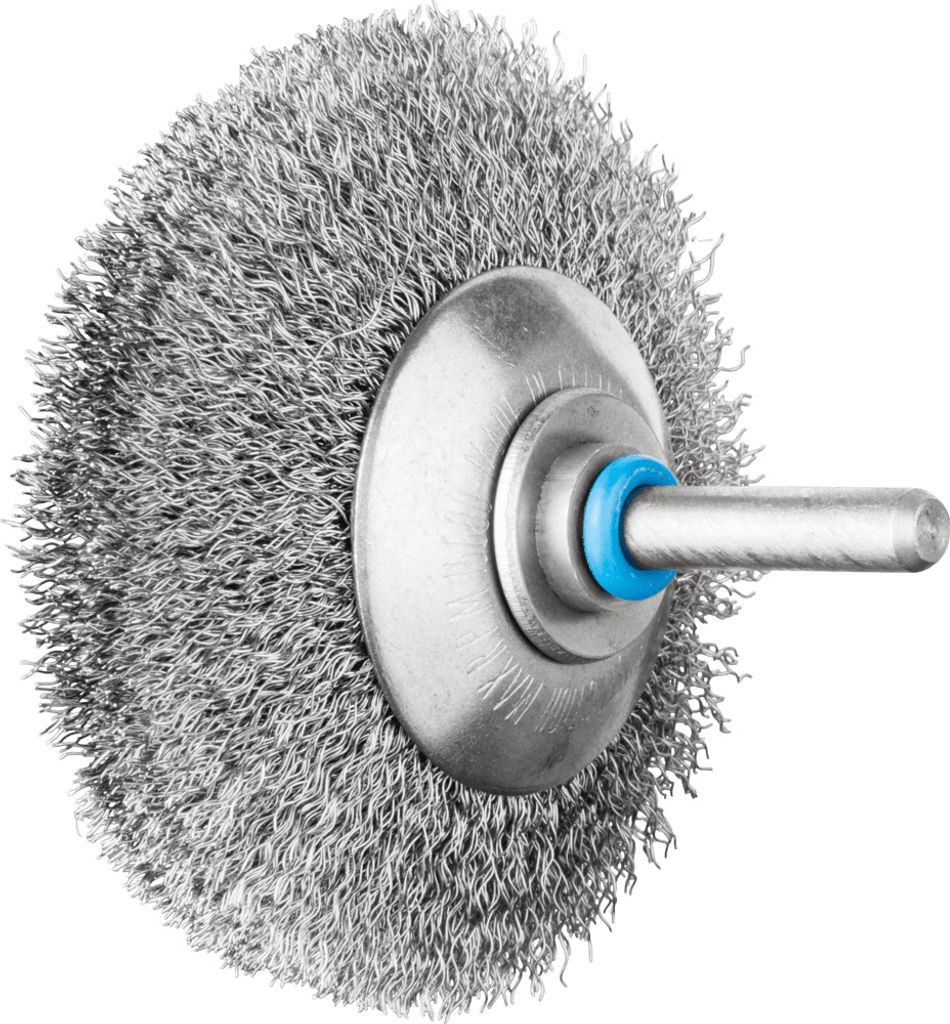 PFERD TOOLS INOX-TOTAL Kegelbürste ungezopft KBUIT Ø70x10mm Schaft-Ø6 mm Edelstahl-Draht-Ø0,20