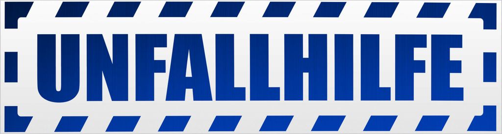 Kiwistar Unfallhilfe gestreift Magnetschild Schild magnetisch - 60cm Blau - reflektierend - Magnetfolie für Auto PKW Kfz