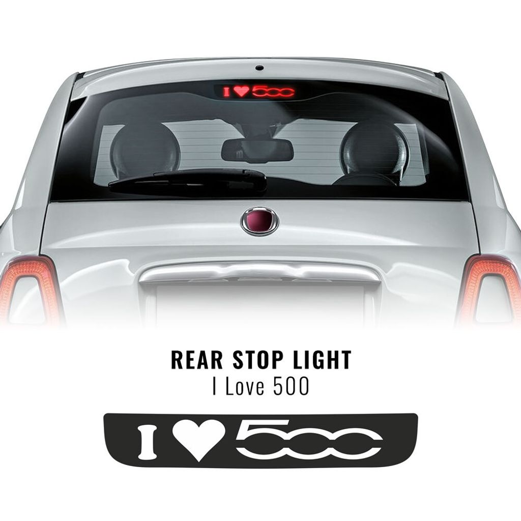 Sticker Cover Luce Terzo Stop I Love 500