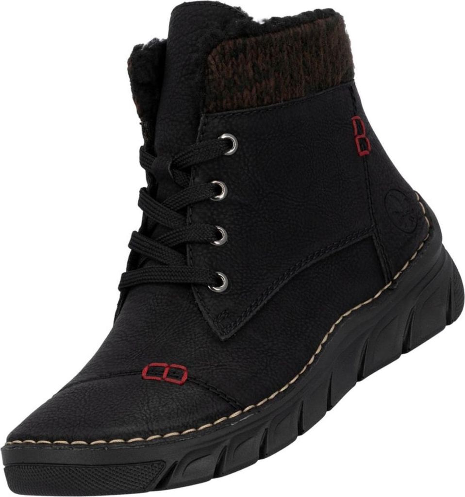 Rieker Damen Stiefelette gefüttert Schwarz Image du produit 