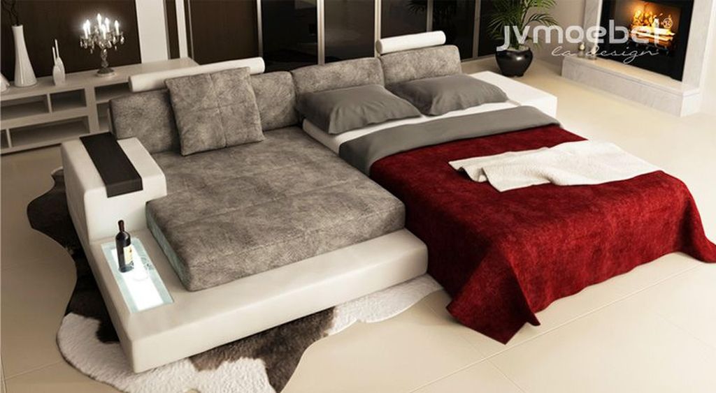 Ecksofa Wohnzimmer L-Form Polster Sofa Kunstleder Design Produktbild 