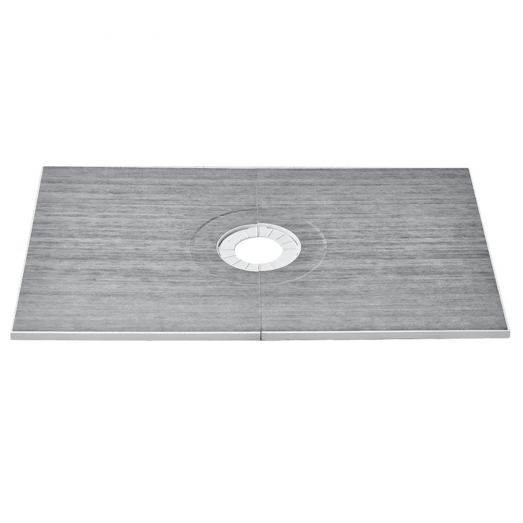 Kit receveur de douche étanche 152x96 cm avec écoulement central épais