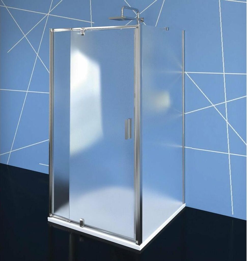 Polysan EASY Duschkabine drei Wänden 800-900x800mm, Drehtür, L/R Variante, Brick Glas