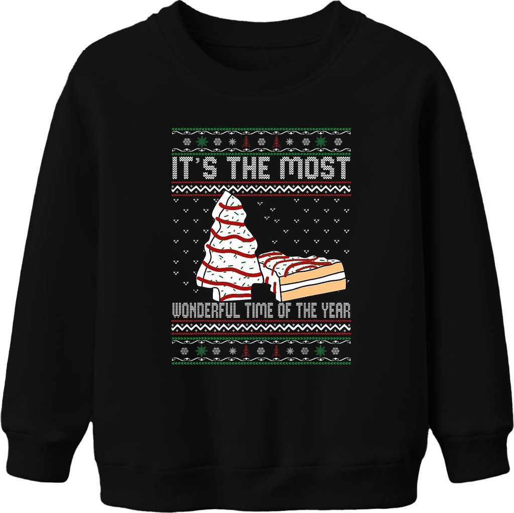 It's the Most Wonderful Christmas Cookie Tree Sprinkles Geschenk Uni Kinder Sweatshirt Pullover, Schwarz, 104