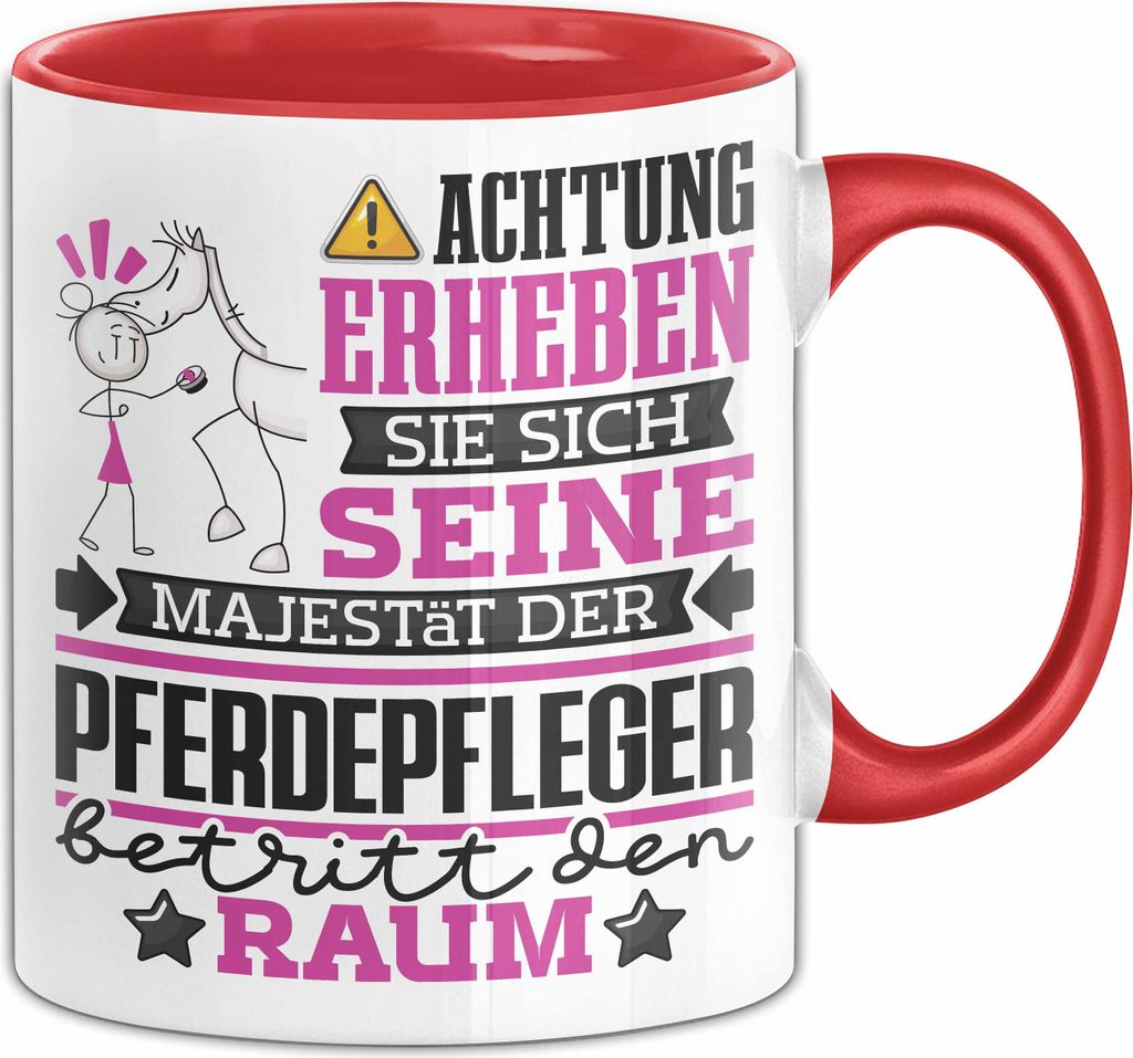 Pferdepfleger Geschenk Tasse Lustiger Spruch Erheben Sie Produktbild 
