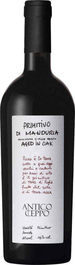 Primitivo di Manduria Aged in Oak DOP Antico Ceppo 2022 Apulien | Italien | 14,5% vol | 0,75 l
