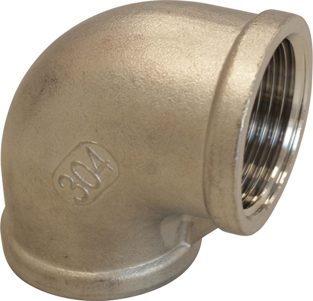 V2A Winkel 90°, IG-IG (kurz) 3"