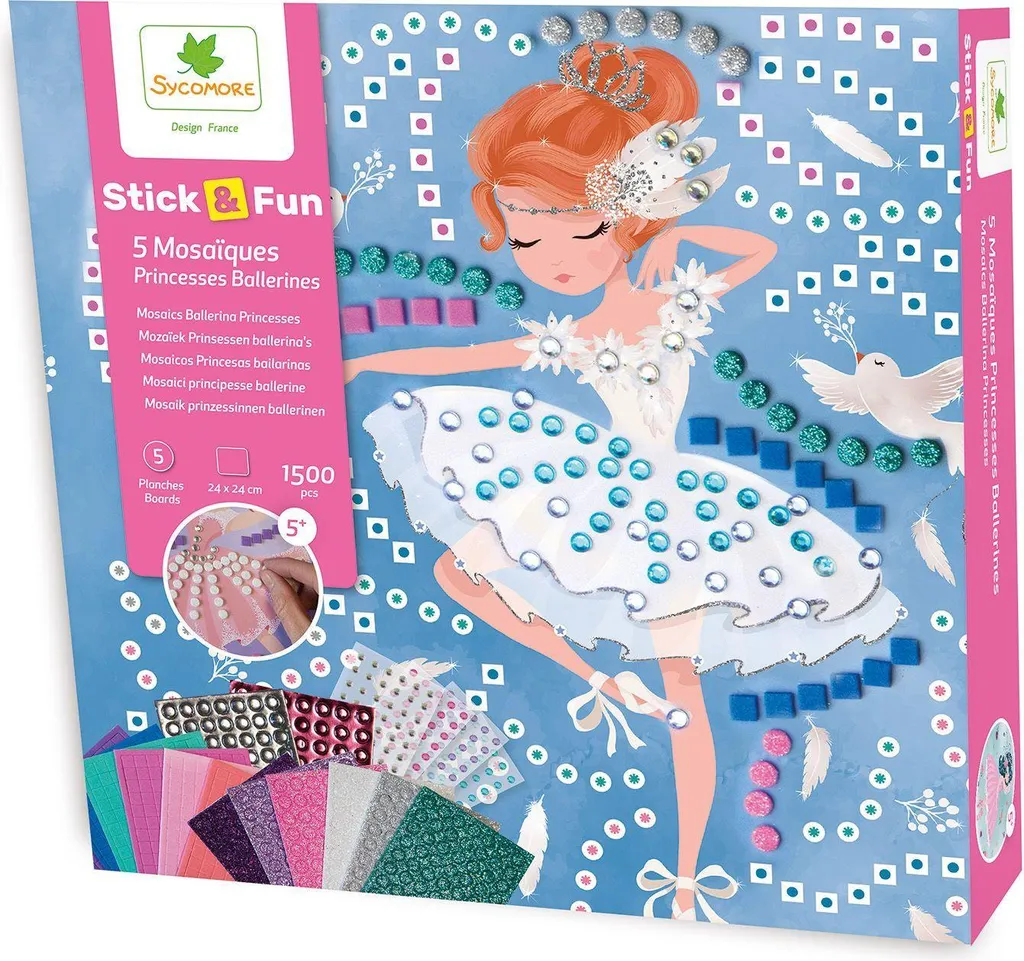 Sycomore Stick'N Fun Principesse Ballerine: Mosaici Adesivi 1500+ Pezzi