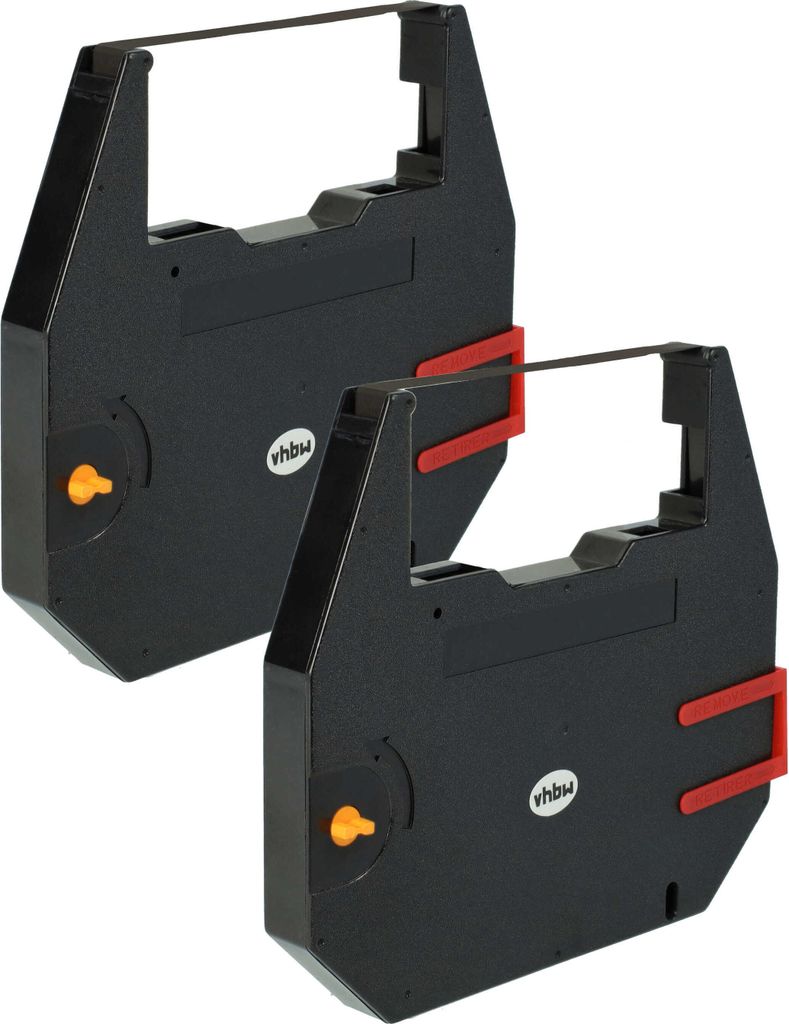 vhbw 2x Farbband Schriftband kompatibel mit Swintec 600, PWP 1000, 2640, 3500, 3200, 2600, 640, 3800 Nadeldrucker, Bondrucker - Carbonband, Schwarz