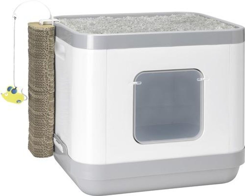 Karlie Katzentoilette Cube II  Kunststoff - Grau - 48x40x43 Produktbild 