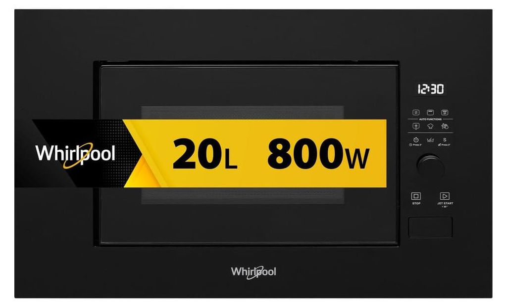 Grill da incasso microonde 20l 800w nero Whirlpool Immagine del prodotto 