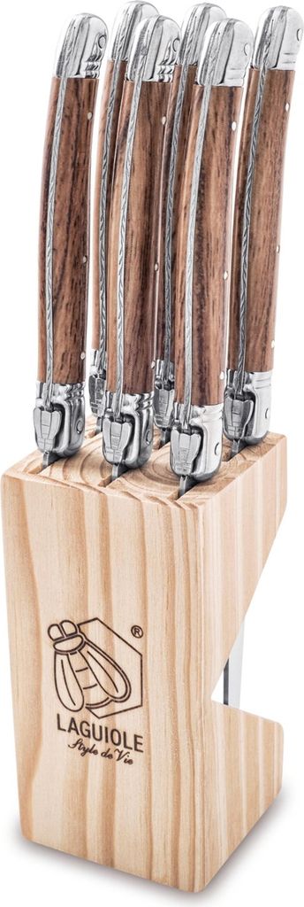 Steakmesser 6-tlg. Holz Laguiole Premium Zdjęcie produktu 