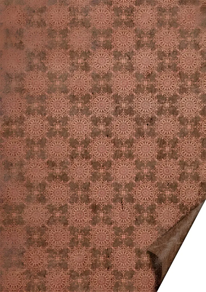 Carton A4 Faire-part Mariage Or Rose Heyda Ornament pour DIY Mariage