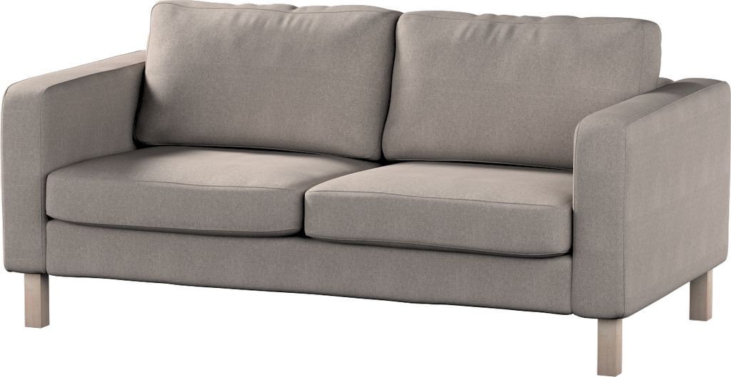 Dekoria Bezug für Karlstad 2-Sitzer Sofa nicht ausklappbar, beige-grau, Sofahusse, Karlstad 2-Sitzer