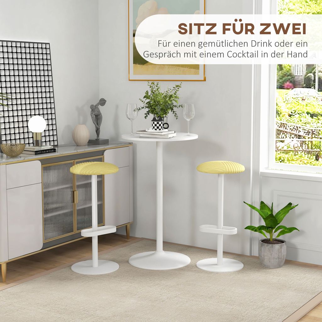 HOMCOM stół barowy wysoki stół jadalniany okrągły stół Zdjęcie produktu 3